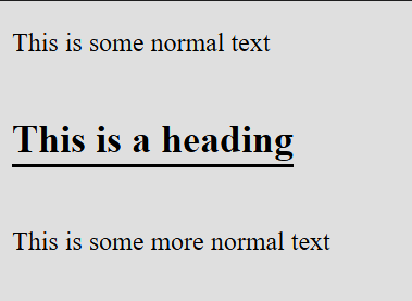 Text Width Horizontal Rule Example